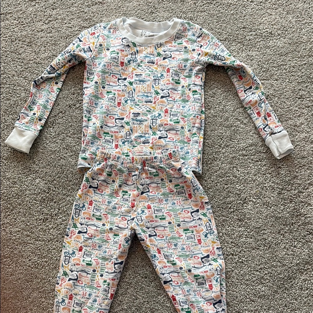 Joy Street Cape Cod Kids Printed Cotton Pajama Set - Multi Color